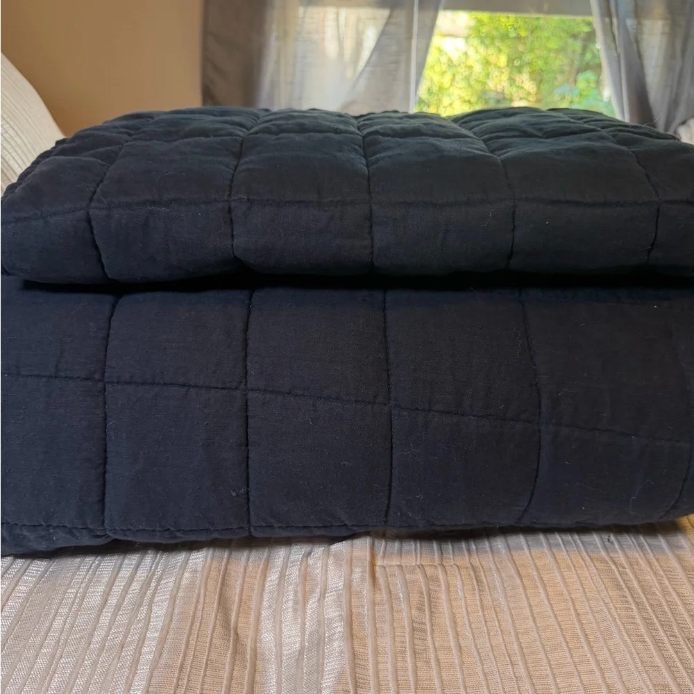 Quince European Linen Box Quilt Set, Twin